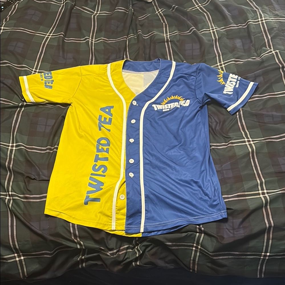 Twisted Blue and Yellow Athletic Jersey